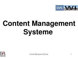 Content Management Systeme