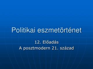 Politikai eszmetörténet