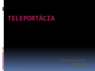 Teleportácia