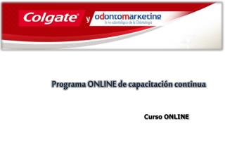 Programa ONLINE de capacitación continua