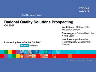 Rational Quality Solutions Prospecting Q4 2007