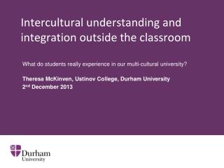 Intercultural understanding and integration outside the classroom