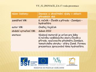 VY_52_INOVACE_Z.6.17-voda-prezentace