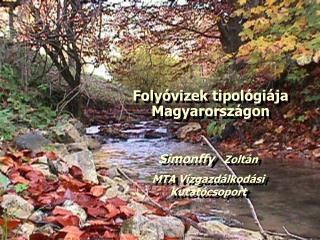 Folyóvizek tipológiája Magyarországon