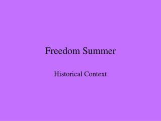 Freedom Summer