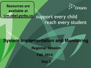 System Implementation and Monitoring Regional Session Day 2