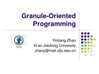 Granule-Oriented Programming