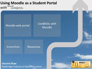 Moodle web portal