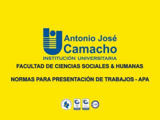 FACULTAD DE CIENCIAS SOCIALES &amp; HUMANAS