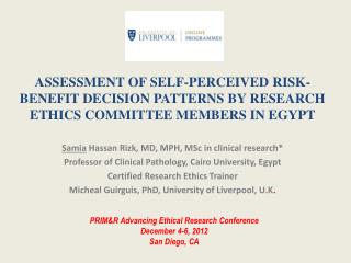 Samia Hassan Rizk, MD, MPH, MSc in clinical research*