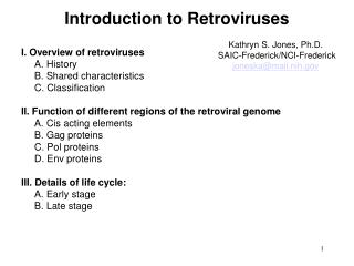 Introduction to Retroviruses