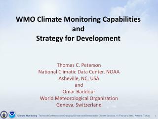 WMO Climate Monitoring Capabilities and Strategy for Development
