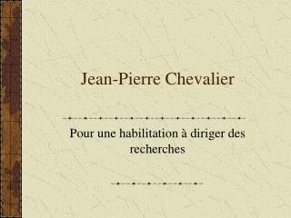 Jean-Pierre Chevalier