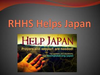 RHHS Helps Japan