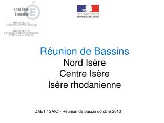 Réunion de Bassins Nord Isère Centre Isère Isère rhodanienne