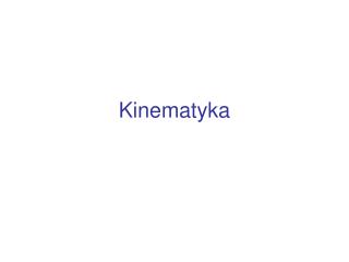 Kinematyka