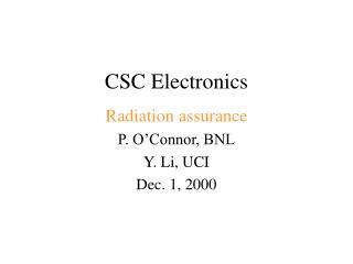 CSC Electronics