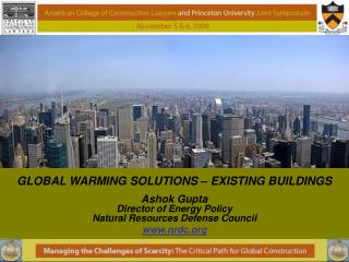 GLOBAL WARMING SOLUTIONS – EXISTING BUILDINGS