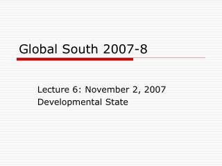 Global South 2007-8