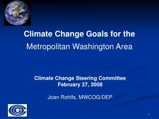 Climate Change Goals for the Metropolitan Washington Area