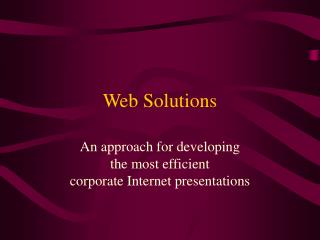 Web Solutions