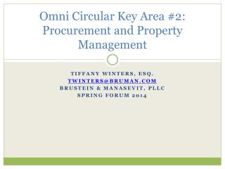 Omni Circular Key Area #2: Procurement and Property Management