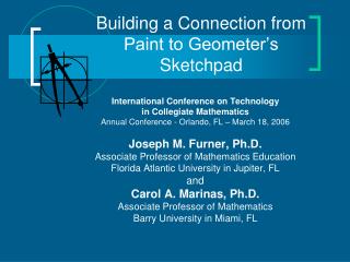 Building a Connection from Paint to Geometer’s Sketchpad
