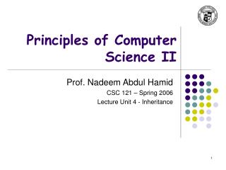 Principles of Computer Science II