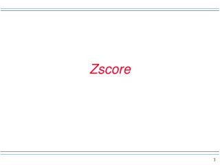 Zscore