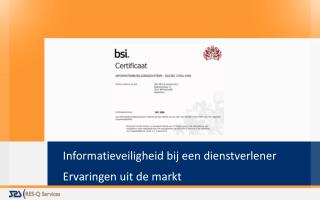 Informatieveiligheid bij een dienstverlener