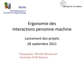 Ergonomie des Interactions personne-machine