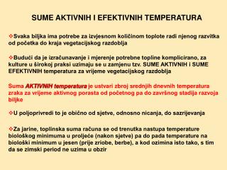 SUME AKTIVNIH I EFEKTIVNIH TEMPERATURA