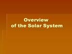 Overview of the Solar System