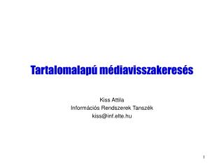 Tartalomalapú médiavisszakeresés