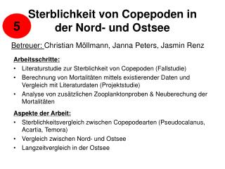 Sterblichkeit von Copepoden in der Nord- und Ostsee