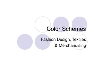 Color Schemes