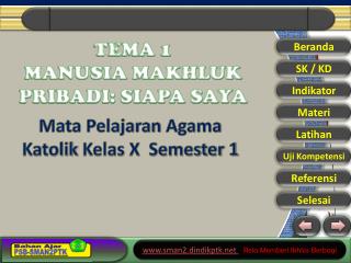 Mata Pelajaran Agama Katolik Kelas X Semester 1