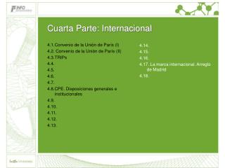 Cuarta Parte: Internacional