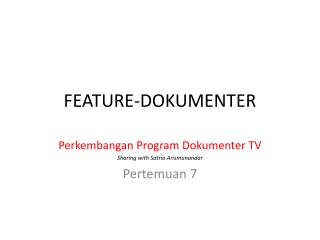 FEATURE-DOKUMENTER