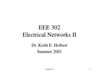 EEE 302 Electrical Networks II