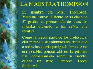 LA MAESTRA THOMPSON