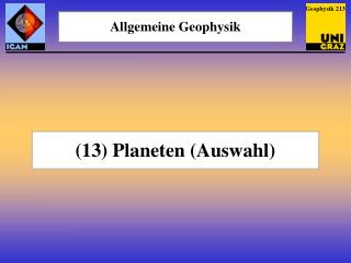 Allgemeine Geophysik