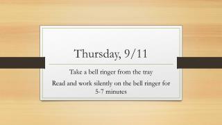 Thursday, 9/11