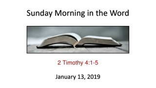 Sunday Morning in the Word
