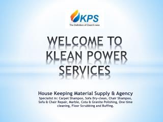 WELCOME TO KLEAN POWER SERVICES