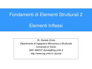 Fondamenti di Elementi Strutturali 2 Elementi Inflessi