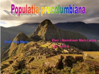 Populatia precolumbiana