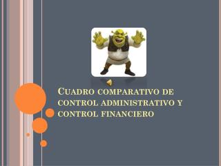 Cuadro comparativo de control administrativo y control financiero