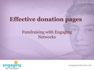 Effective donation pages