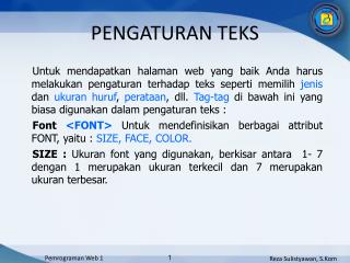 PENGATURAN TEKS